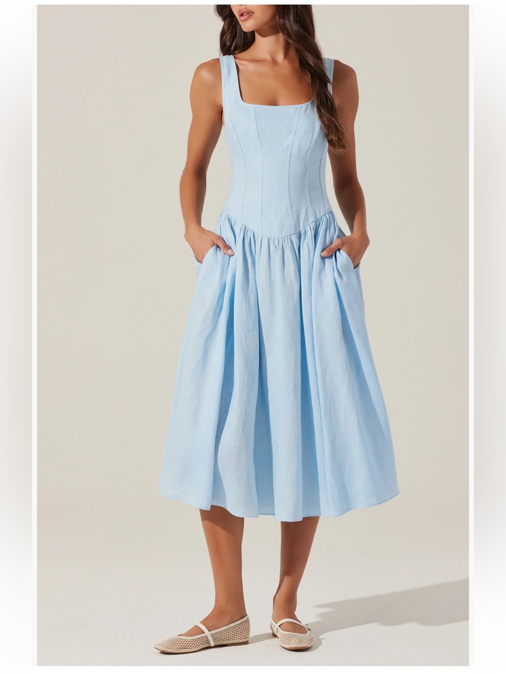 NWT ASTR Thierry Sleeveless Midi Dress